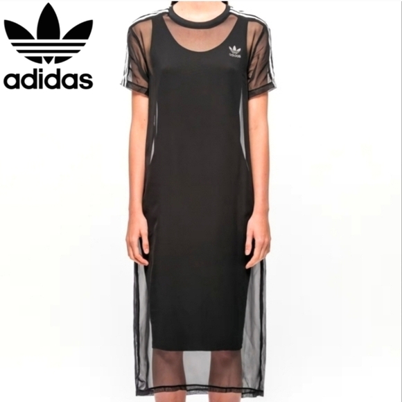 adidas Originals Dresses & Skirts - 🇩🇪 Adidas Originals 3-Stripes Mesh Layer Dress